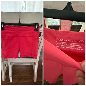 Outdoor voices pink 3in shorts